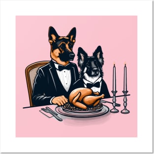 German Shepherds Thanksgiving Posters and Art